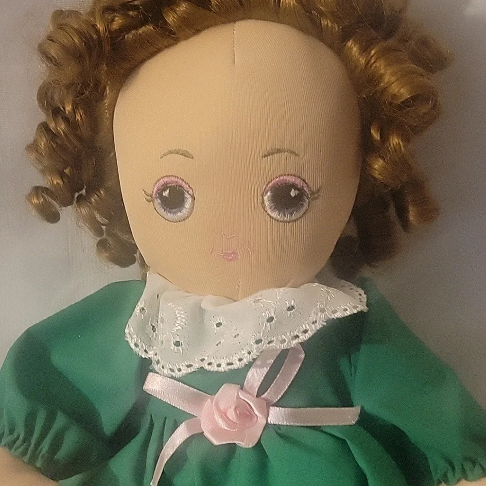 Sugar Loaf Birthday Babies Doll May Missy Green Plush Stuffed 1980's Toy Vintage